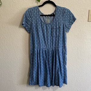 Casual polka dot dress with pockets